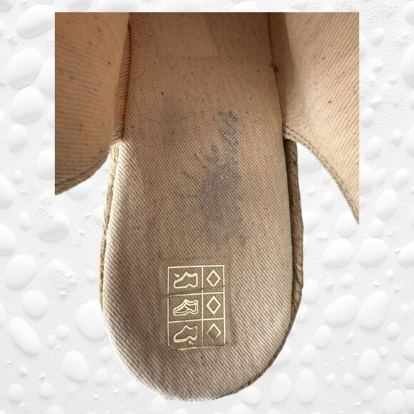 ESPEDRILLES FLORAL CANVAS Peep-toe Cut-out back.  Size 8 1/2 (41) Euro - Picture 9 of 9